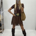 gilet lungo con frange place